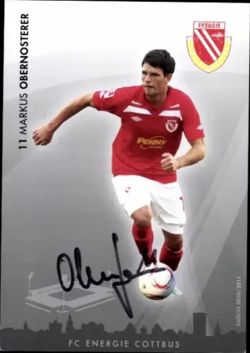 Autogrammkarte Fußballer Markus Obernosterer, Energie Cottbus, Autogramm