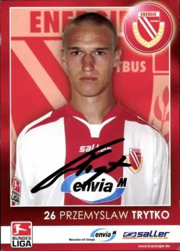 Autogrammkarte Fußballer Przemyslaw Trytko, Energie Cottbus, Autogramm