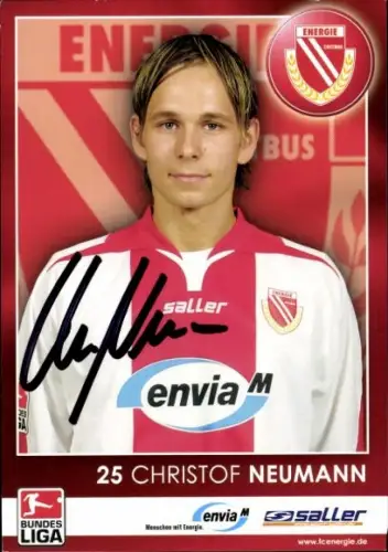 Autogrammkarte Fußballer Christof Neumann, Energie Cottbus, Autogramm