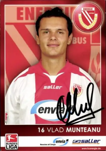 Autogrammkarte Fußballer Vlad Munteanu, Energie Cottbus, Autogramm