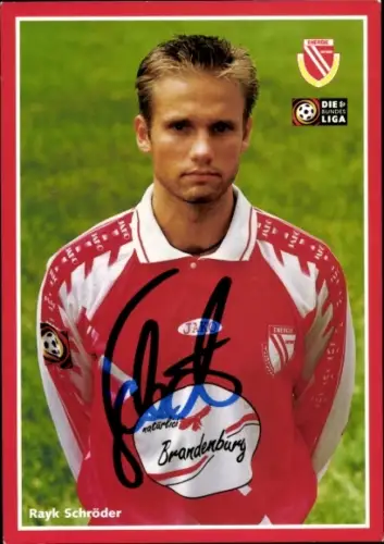 Autogrammkarte Fußballer Rayk Schröder, Energie Cottbus, Autogramm
