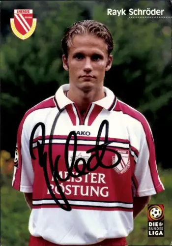 Autogrammkarte Fußballer Rayk Schröder, Energie Cottbus, Autogramm