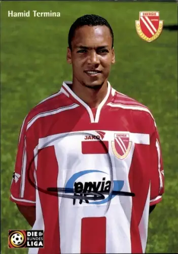 Autogrammkarte Fußballer Hamid Termina, Energie Cottbus, Autogramm