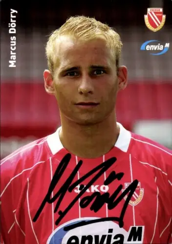 Autogrammkarte Fußballer Marcus Dörry, Energie Cottbus, Autogramm