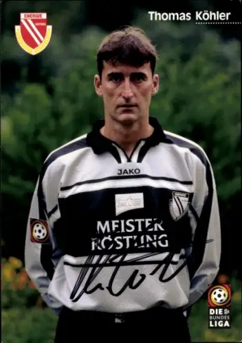 Autogrammkarte Fußballer Thomas Köhler, Energie Cottbus, Autogramm