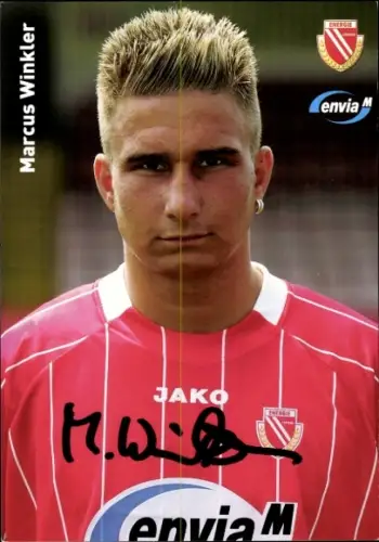 Autogrammkarte Fußballer Marcus Winkler, Energie Cottbus, Autogramm