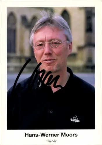 Autogrammkarte Trainer Hans-Werner Moors, Preußen Münster, Autogramm