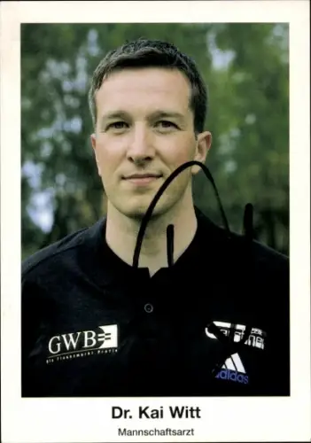 Autogrammkarte Mannschaftsarzt Dr. Kai Witt, Preußen Münster, Autogramm