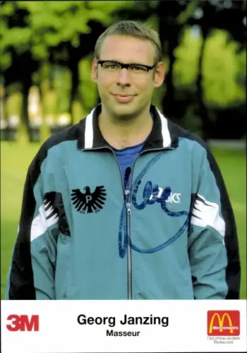 Autogrammkarte Masseur Georg Janzing, Preußen Münster, Autogramm