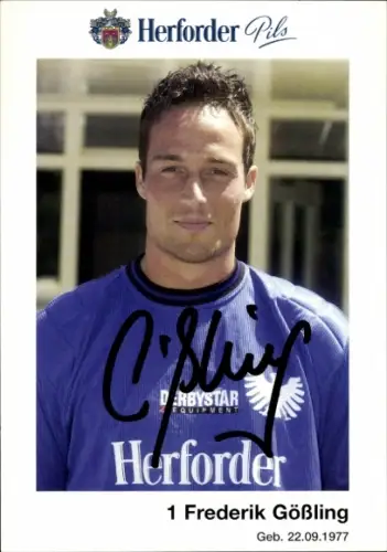 Autogrammkarte Fußballer Frederik Gößling, Preußen Münster, Autogramm