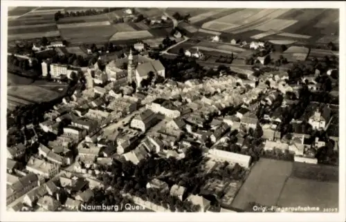 Ak Nowogrodziec Naumburg am Queis Niederschlesien, Luftaufnahme