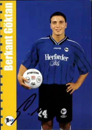Autogrammkarte Fußballer Berkant Göktan, DSC Arminia Bielefeld, Autogramm