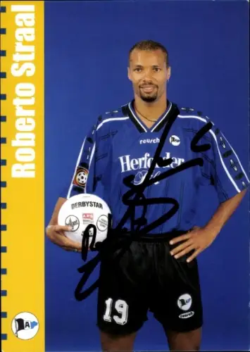 Autogrammkarte Fußballer Roberto Straal, DSC Arminia Bielefeld, Autogramm
