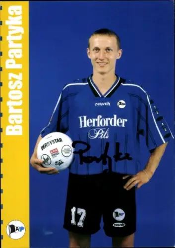 Autogrammkarte Fußballer Bartosz Partyka, DSC Arminia Bielefeld, Autogramm