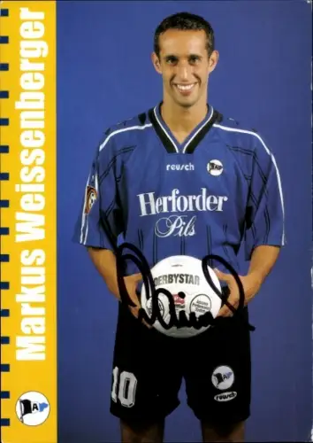 Autogrammkarte Fußballer Markus Weissenberger, DSC Arminia Bielefeld, Autogramm