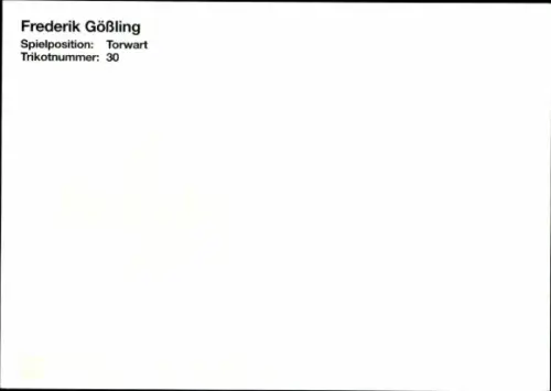 Autogrammkarte Fußballer Frederik Gößling, DSC Arminia Bielefeld, Autogramm