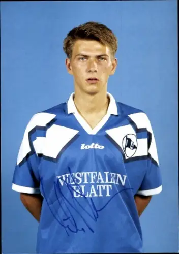 Autogrammkarte Fußballer Mike Schürmann, DSC Arminia Bielefeld, Autogramm