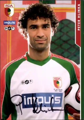 Autogrammkarte Fußballer Peter Hlinka, FC Augsburg, Autogramm
