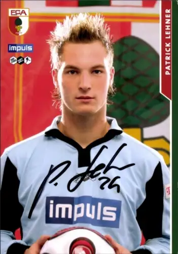 Autogrammkarte Fußballer Patrick Lehner, FC Augsburg, Autogramm