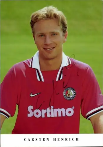 Autogrammkarte Fußballer Carsten Henrich, FC Augsburg, Autogramm