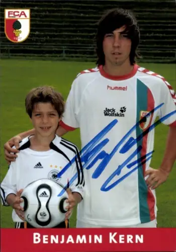 Autogrammkarte Fußballer Benjamin Kern, FC Augsburg, Autogramm