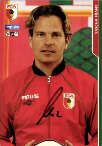 Autogrammkarte Co Trainer Sascha Franz, FC Augsburg, Autogramm
