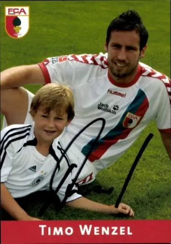 Autogrammkarte Fußballer Timo Wenzel, FC Augsburg, Autogramm