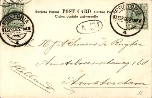 Künstler Ak Steger, R., Präsident Kruger, Trauerkarte zum Tod 1904