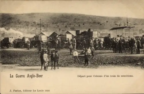 Ak Burenkrieg, Munitionstrain beim Aufbruch nach Colenso