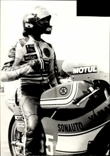 Foto Motorrennsport, Motorradrennfahrer, Pons P., Motorrad Yamaha