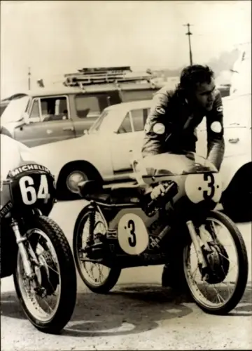 Foto Motorrennsport, Motorradrennfahrer, Van Kessel, Henk, Motorrad