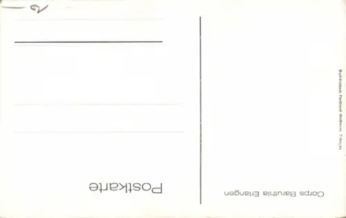 Studentika Ak Erlangen, Corps Baruthia, Student in Bayreuther Uniform um 1820