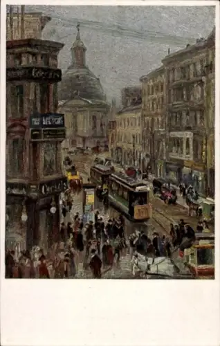 Künstler Ak Antoine, Otto, Berlin Mitte, Leipziger Straße Ecke Mauerstraße
