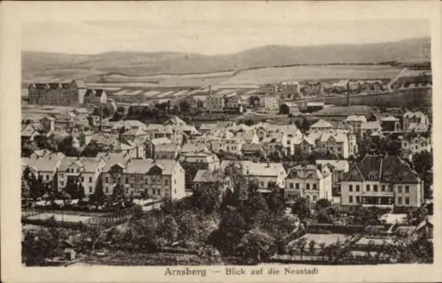 Ak Arnsberg im Sauerland Westfalen, Neustadt, Panorama