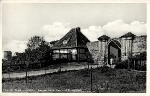 Ak Templin in der Uckermark, Neutor, Akzisenhäuschen, Eulenturm