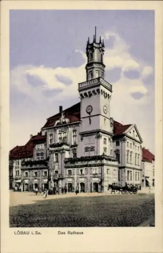 Ak Löbau in Sachsen, Rathaus