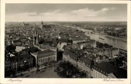 Ak Magdeburg an der Elbe,  Blick vom Dom
