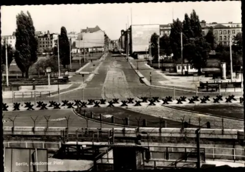 Ak Berlin, Mauer am Potsdamer Platz