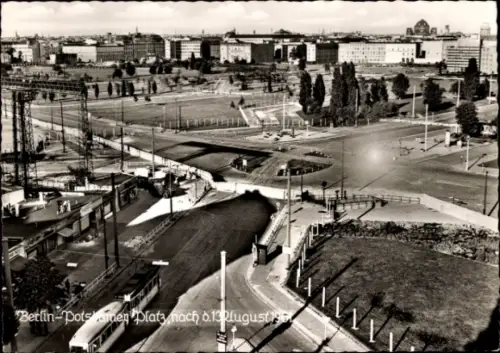Ak Berlin Tiergarten, Potsdamer Platz nach dem 13. August 1961, Grenzanlagen
