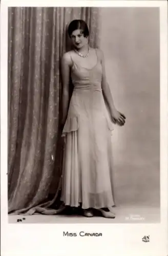 Foto Ak Miss Kanada, Portrait im Kleid