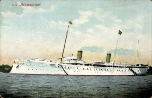 Ak Deutsches Kriegsschiff, SMY Hohenzollern, Aviso, Kaiserliche Marine