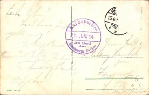 Ak HAPAG Dampfer Silvana, Seebäderschiff