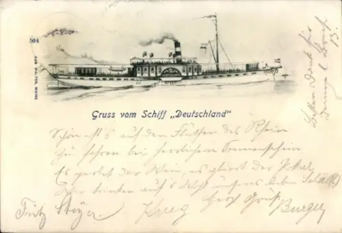 Ak HAPAG Dampfer Deutschland, Passagierschiff
