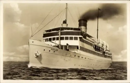Ak Salonschnelldampfer Rugard, Reederei Braeunlich Stettin, Sassnitz Linie
