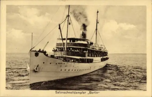 Ak Salonschnelldampfer Berlin, Swinemünder Dampfschifffahrts AG