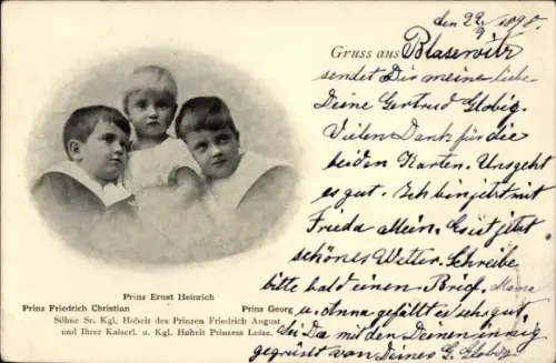 Ak Prinz Ernst Heinrich von Sachsen, Prinz Friedrich Christian, Prinz Georg