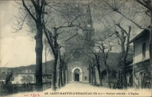 Ak Saint Martin d'Uriage Isère, Kirche