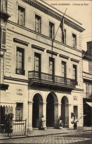 Ak Pont Audemer Eure, Rathaus