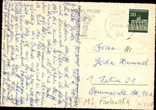 Ak Hansestadt Lübeck, MS Finlandia