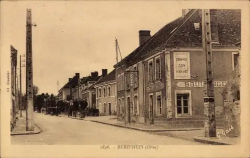 CPA Berd'Huis Orne, vue du rue